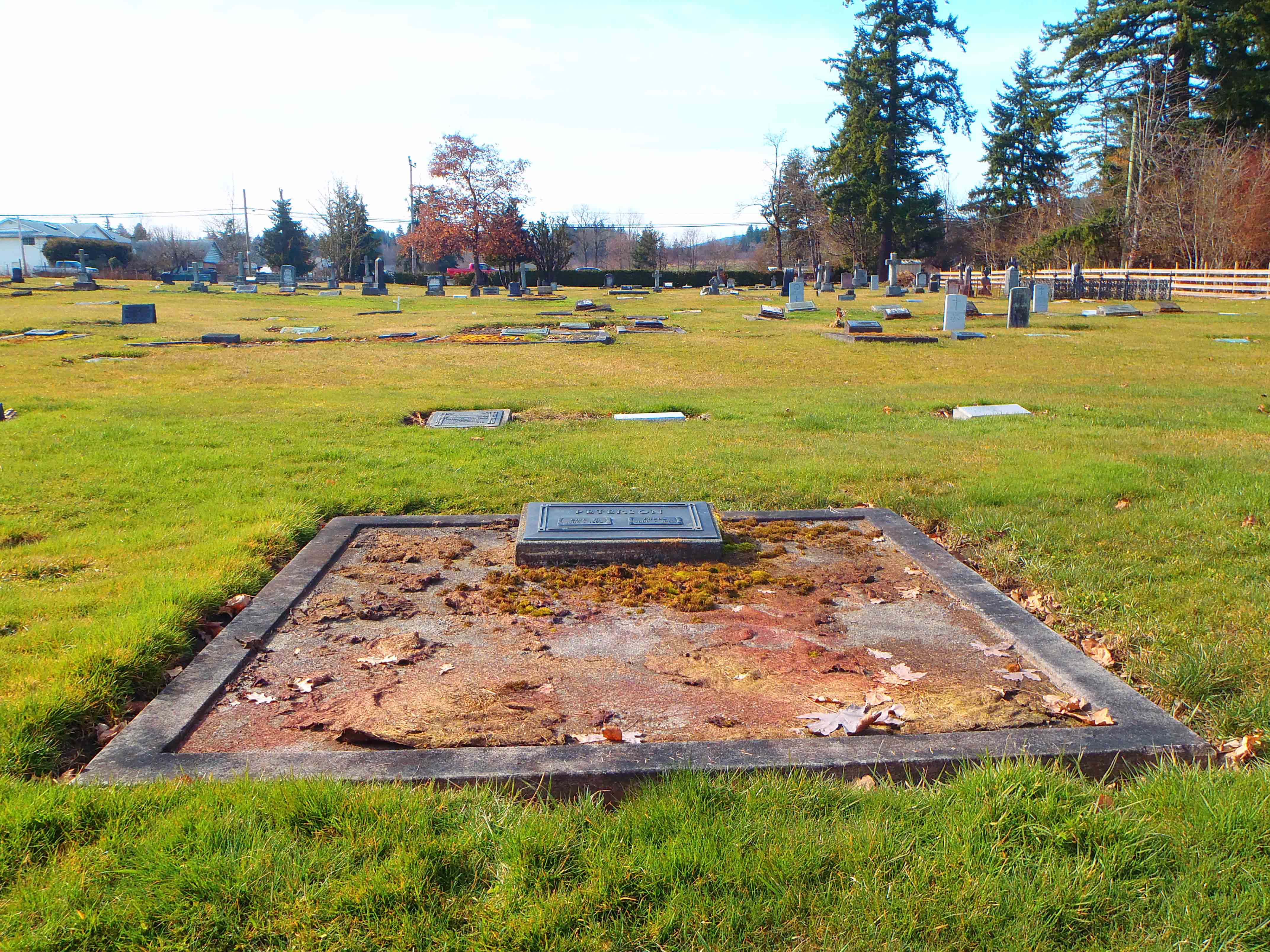 Eide Peterson family grave, Saint Mary's Somenos